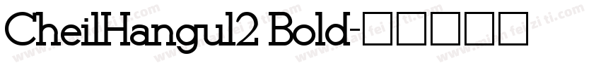 CheilHangul2 Bold字体转换